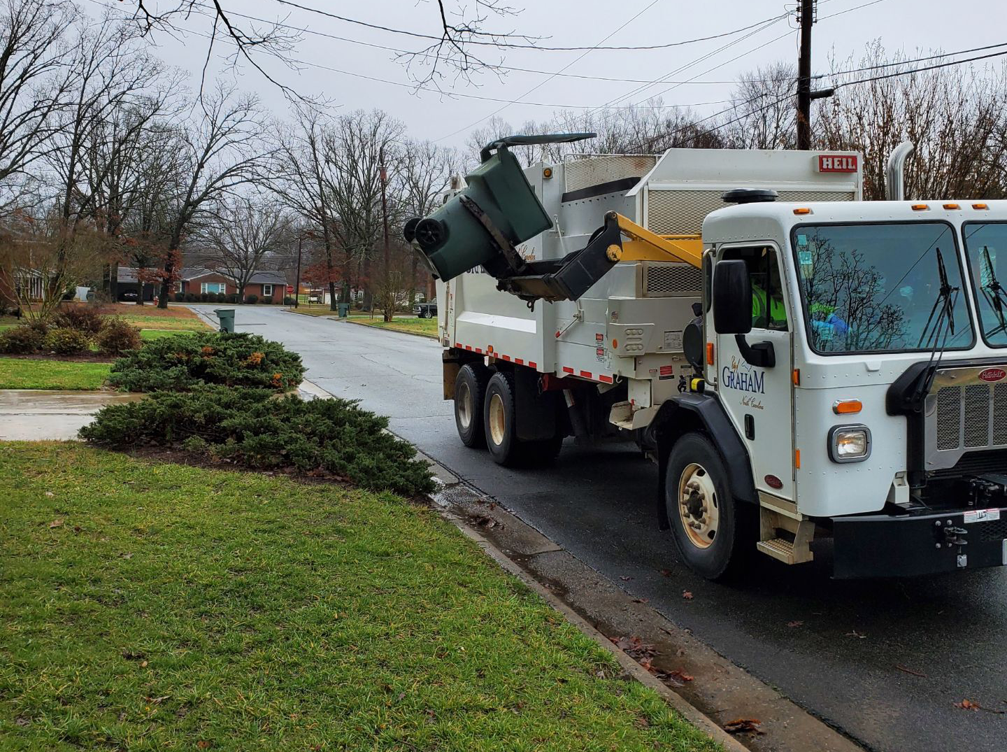 Leaf truck from the City of Graham, N.C.